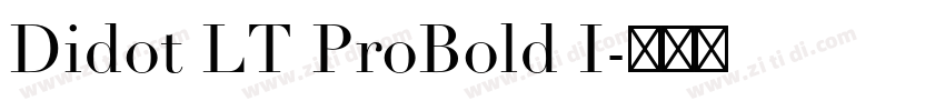 Didot LT ProBold I字体转换